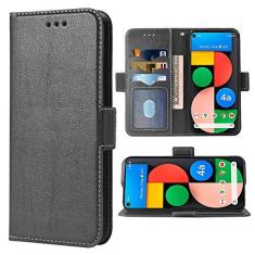 Imagem de Compatível com Google Pixel 4A 5G capa carteira de couro flip suporte suporte acessórios celulares capas de telefone carteira celular compartimento para identificação de crédito para Google4a Pixel4a