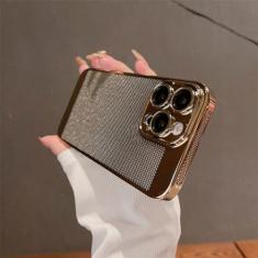 Imagem de Capa de telefone de resfriamento de dissipação de calor revestida para iPhone 15 14 13 12 11Pro Max 15Plus Malha de proteção de lente respirável resfriamento rígido, PD0413T8, para iPhone 14Pro