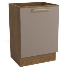 Imagem de Armário De Cozinha Botanic 60 Cm 1 Porta Nogueira/Fendi Fosco - Kappes