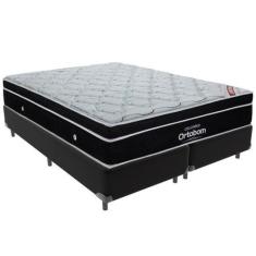 Imagem de Cama Box e Colchão Elegant Molas Ensacadas Queen Ortobom,  Preto