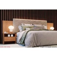 Imagem de Painel Cama Box Madeirado Freijo Cumaru Casal Everest Plus 2 Mesas c/ 2 Gavetas Freijo Cumaru - Novo Horizonte