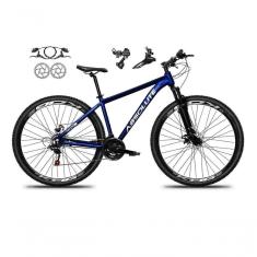 Imagem de Bicicleta Aro 29 Absolute Nero 5 21v Alumínio Câmbios Shimano Freio Disco Hidráulico Garfo Suspensão - Azul Tam.17