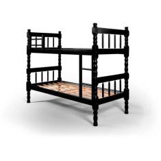 Imagem de Beliche Torneada Milão 8 - Preto - Jm Móveis