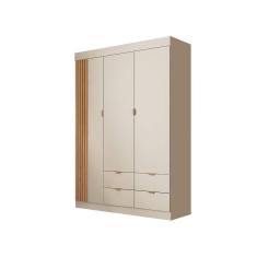 Imagem de Guarda Roupa Infantil 3 Portas 4 Gavetas Ayla Off W - Phoenix Baby