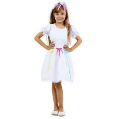 Imagem de Fantasia Noiva Junina Vestido Infantil com Tiara - Festa Junina - Sula