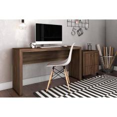 Imagem de Escritório Completo 1 Mesa De Computador Me4135 + 1 Gaveteiro Me4112 2 Peças Nogal