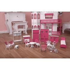 Imagem de Kit Casa Boneca E Móveis Escala Barbie Emily S+S - Darama