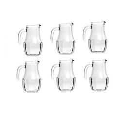 Imagem de Kit 6 Jarra De Vidro Suco Vitamina Tango 750ml Nadir - Nadir Figueredo