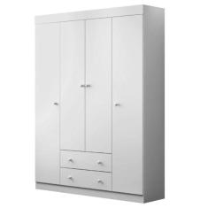 Imagem de Guarda Roupa Infantil 4 Portas 2 Gavetas Ellie P04 Branco - Mpozenato