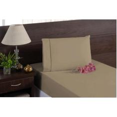 Imagem de Lençol Com Elástico E Fronha 400 Fios Avelã Ponto Palito - Beatriz Enx