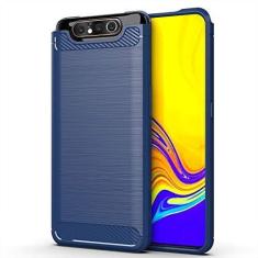 Imagem de Capa para Samsung Galaxy A90, capa de material de fibra de carbono, suave antiderrapante, macia, anti-impressões digitais, capa totalmente protetora para Samsung Galaxy A90