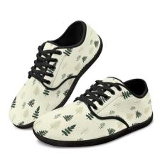 Imagem de GOSTONG Sapatos masculinos descalços minimalistas tênis de caminhada respirável leve tênis de corrida antiderrapante preto EUA 34-48, Folhas verdes, 36