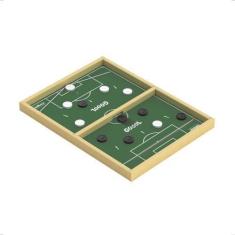 Imagem de Jogo Botão Gol A Gol Futebol Infantil Mdf Com Tabuleiro Com  Elástico