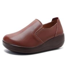 Imagem de NEUUGO Tênis feminino com plataforma sem cadarço, suporte de arco, caminhada o dia todo, moderno, bico redondo, confortável, salto grosso, salto grosso, casual, uso diário, trabalho, caminhada,