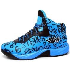 Imagem de Impulsione seu Jogo com o Tênis de Basquete Infinity Suporte Premium e Desempenho Incrível Azul