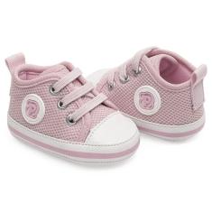 Imagem de Tênis Infantil Cano Alto Menina Pimpolho Rosa Brilhante 1 Ao 4