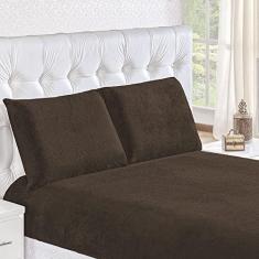 Imagem de Jogo de Lençol Casal Padrão Fascinio 3 Peças - Tabaco