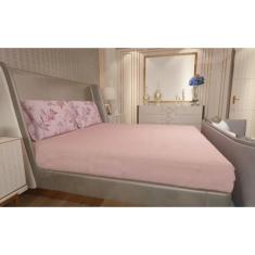 Imagem de Jogo de Lençol Zono Enxovais Cama Queen 3 Peças Malha 100% Algodão Rosado Estampado