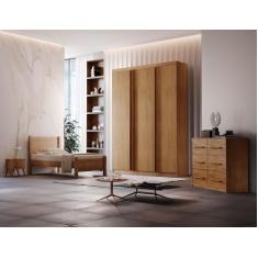 Imagem de Guarda Roupa Solteiro 100% Mdf 2 Gavetas - Chicago-Imbuia - Móveis Ruf
