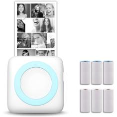 Imagem de Mini impressora de telefone, impressora portátil de imagens Bluetooth