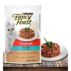 Imagem de Racão Úmida Nestlé Purina Fancy Feast Sachê Goulash Com Peru Para Gato