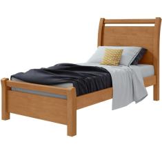 Imagem de Cama Solteiro Lopas Reali com largura de 88 cm - Amendoa Clean