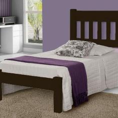 Imagem de Cama de Solteiro Imperial de Madeira Maciça Tauari Tabaco