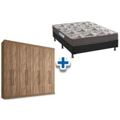 Imagem de Cama Box Casal + Colchão D33 Ortobom + Guarda Roupa Master Vip 8.4 Ata
