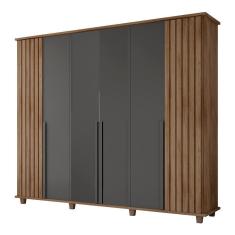 Imagem de Guarda Roupa com 6 Portas Varese Cinamomo Grafite
