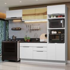 Imagem de Armário De Cozinha Completa 270cm Branco Stella Madesa 08 Branco