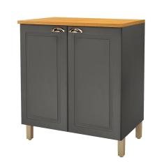 Imagem de Armário De Cozinha Para Cooktop 80 Cm 2 Portas Chumbo - Indékes