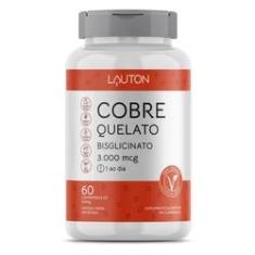 Imagem de Cobre Quelato Bisglicinato 3000mcg Vegano 60 Comprimidos Lauton Nutrition
