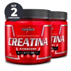 Imagem de Creatina Pura 300G Hardcore Integralmedica Kit 2 Potes
