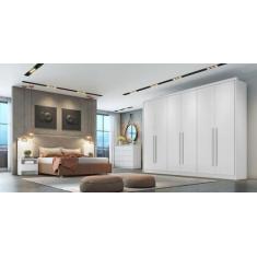 Imagem de Guarda Roupa Casal 100% Mdf 6 Portas 8 Gavetas - Robust -Branco - Móve