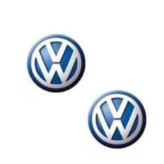 Imagem de Kit 2 Logo Emblema Adesivo Volkswagen Chave Wv Aluminio 