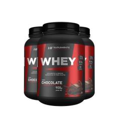 Imagem de 3X Whey Protein De Chocolate 900G Hf Suplements