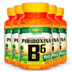 Imagem de Kit 5 Vitamina B6 Piridoxina 60cap