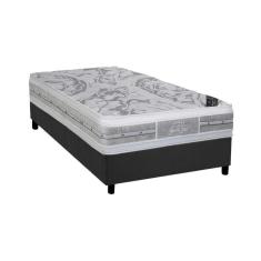 Imagem de Cama Box Solteiro Colchão Molas Castor Pocket Super Luxo Látex Plush Double Face + Base Gray(88X188)