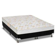 Imagem de Cama Box Queen: Colchão Espuma Castor D28 Sleep Max + Base Crc Suede B