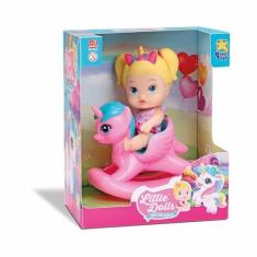 Imagem de Boneca Little Dolls Unicórnio Balancinho Divertoys