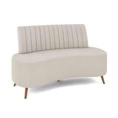 Imagem de Sofá 2 Lugares Living 135cm Pé Palito Maraú Bouclê K01 - D'rossi Cor Cinza Claro