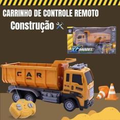 Imagem de Brinquedo Caminhão De Obras Caçamba Controle Remoto Acende Farol - Toy
