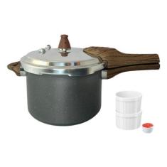Imagem de Panela de Pressão Antiaderente Cerâmica Fogão Indução Brinox 4,2L Fech