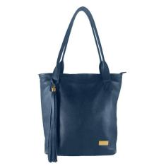 Imagem de Bolsa Sacola Topgrife Couro Azul Marinho