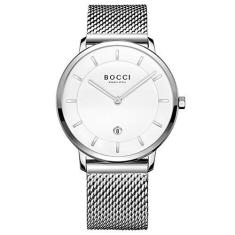 Imagem de BOCCI Relógio de pulso masculino de quartzo de 40 mm, relógio analógico de aço inoxidável, relógio casual – movimento de quartzo japonês, 