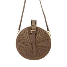 Imagem de Bolsa Redonda Feminina de Silicone - com alça - KINGLEEN, Marrom