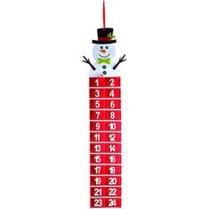 Imagem de Calendário do Advento de Natal, Design de Tema de Papai Noel Com Bolsos para Contagem Regressiva de Natal, Enfeites Decorativos para Casa, Adequado para Decorações de Festivais,