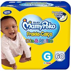 Imagem de Fralda de Vestir MamyPoko Fralda-Calça Dia & Noite G 60 Unidades 9 - 14kg