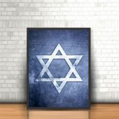 Imagem de Quadro Com Moldura Religião Judaísmo Estrela De Davi Símbolo