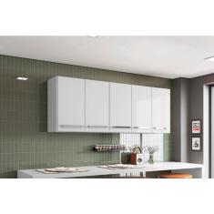 Imagem de Armario Aereo para Cozinha 5 Portas Branco Santorini Brienza Movelaria